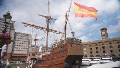 Копие на кораба на Христофор Колумб е изложено в Лондон